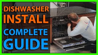 How To Install a Dishwasher  Full Installation  Plumbing amp Electrical Connections [upl. by Ahtinak]