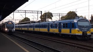 Züge im Bahnhof Lębork Woiwodschaft Pommern Polen [upl. by Elbas]