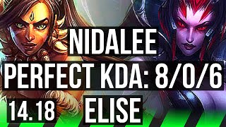 NIDALEE vs ELISE JGL  806 72 winrate Legendary  NA Master  1418 [upl. by Eellehs]