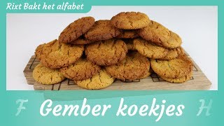 Gember koekjes recept  Rixt bakt het alfabet [upl. by Kenay]