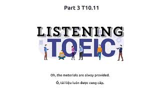 Toeic Listening Part 3 phần 1011 [upl. by Icart]