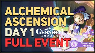 Alchemical Ascension Day 1 Full Event Genshin Impact [upl. by Annawik352]