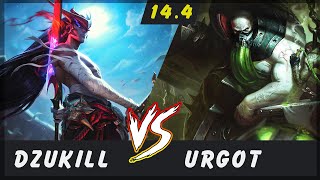 Dzukill  Yone vs Urgot TOP Patch 144  Yone Gameplay [upl. by Enella]