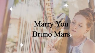 Marry You by Bruno Mars  violin and harp cover [upl. by Asenej]