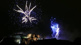 Stirling Castle Firework Display New Year 2018 4K [upl. by Benoite]