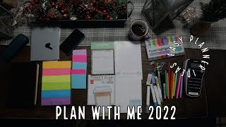 An Easy PLAN WITH ME for 2022  Planner fill in for my personal family life and business life [upl. by Halla]