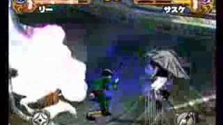 Naruto Narutimate Hero 3 Drunken Rock Lee vs CS2 Sasuke [upl. by Torbert]