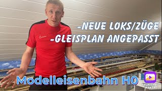 Modelleisenbahn H0viel Fahrbetrieb Gleisplananpassung h0 modeltrains fun hobby viralvideo [upl. by Frechette816]