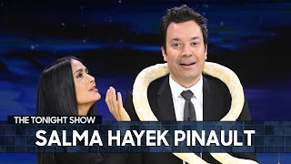 Salma Hayek Pinault Shows Jimmy How to Dance with a Snake Dishes on Like Water for Chocolate [upl. by Haggai]