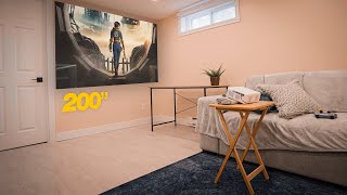 BEST Under 200 Budget Projector BedroomLiving Room Setup Goodbye 4K TV [upl. by Macnamara]