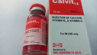 CALVIT 12 injection  vitamin B12 Vitamin D3 calcium [upl. by Bartko433]