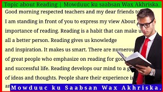 ku Baro Englishka AFSomali  Topic about Reading [upl. by Netty]