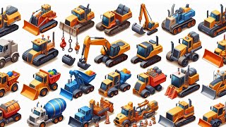 Top 20 Construction Vehicles for Kids 🚜🚧 Excavators Dump Trucks Bulldozers Fun Learning Video [upl. by Atikram]