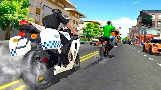 Police Bike Racing Free  Gameplay Android game  police motorbike driving simulator game [upl. by Eiser]