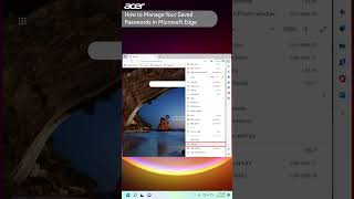 How to Manage Saved Passwords in Microsoft Edge AcerSupport Windows11 Shorts [upl. by Amlas]