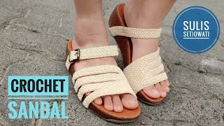 Crochet  tutorial Crochet sandal [upl. by Ras]