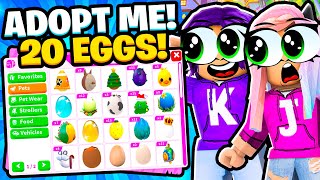 We hatched 20 different eggs on Adopt Me  Roblox [upl. by Bliss617]