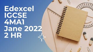 Edexcel 4ma1 Jan 2022 Paper 2hr [upl. by Shiller]