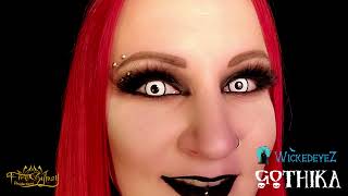 Manson Halloween Contact Lenses Demo  Gothika  Wicked Eyez [upl. by Introk139]