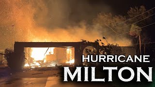 HURRICANE MILTON  Unbelievable Storm Surge and House on Fire [upl. by Rattan]