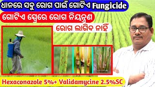 ଧାନରେ ସବୁ ରୋଗ ପାଇଁ ଗୋଟିଏ Fungicide Best fungicide for paddy [upl. by Atiuqaj]