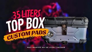 MC 35LTRS ALLOY TOP BOX  CUSTOM PAD INSERTS  Hindi na magulo ang loob ng TOP BOX ko ngayon [upl. by Asined636]