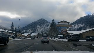 Driving Through Leavenworth In The Snow 2014 [upl. by Rehpotirhc]