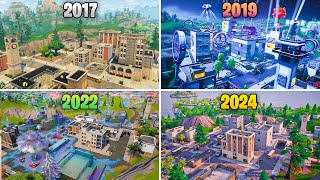 Evolution of The Entire Tilted Towers in Fortnite 2017  2024 [upl. by Coraline381]