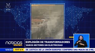 Explosión de transformadores dejó varios sectores sin electridad en Lechería [upl. by Esilahs817]