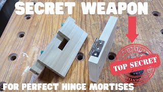 Make perfect hinge mortises with this simple jig and this cool tool [upl. by Coffee546]