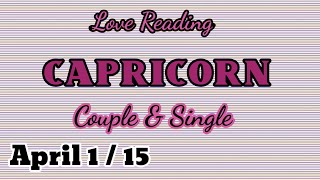 Cinta Capricorn April 💕 Couple amp Single  Tarot  Zodiak [upl. by Jaime]