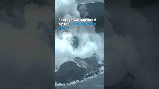 Astonishing volcano eruption caught on camera creating a new island Shorts [upl. by Mal866]