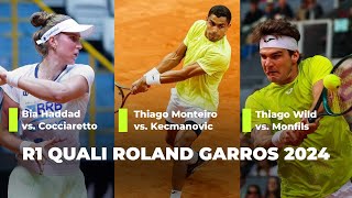 LIVE ROLAND GARROS  Thiago Monteiro x Kecmanovic  Bia Haddad x Cocciaretto  Thiago Wild x Monfils [upl. by Raine850]