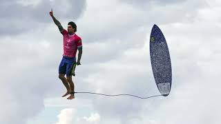 Gabriel Medinas Viral Surf Photo Stunning Levitating Moment at Paris 2024 Olympics [upl. by Wilkinson778]