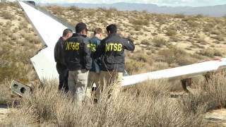 SpaceShipTwo Wreckage Investigated By NTSB  Raw Video [upl. by Inacana]