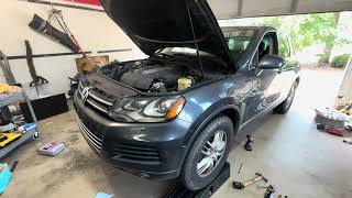 2013 Touareg TDI DPF Delete  How to remove DPF and the ‘hard to reach bolt’ [upl. by Yntrok]