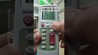 Como configurar o controle remoto universal para ar condicionado HULTER controleremoto [upl. by Purpura]