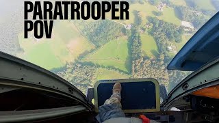 RAW VIDEO See paratroopers POV as he steps into the air [upl. by Trub]