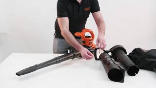 How to assemble and disassemble the BLACKDECKER® 3 in 1 Backpack Blower Vacuum blower tube [upl. by Aivon]