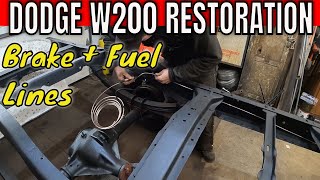 Replacing Fuel and Brake Lines 1980 Dodge W200 [upl. by Shorter3]