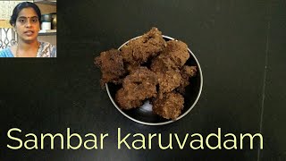 Sambar Karuvadam  சாம்பார் கருவடாம் [upl. by Aracaj]