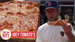 Barstool Pizza Review  Joey Tomatos Point Pleasant Beach NJ [upl. by Dnalkrik651]