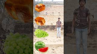 Rounding bread to Grapes Mango lichi amp Watermelon  Fruits names magic video [upl. by Jadwiga]