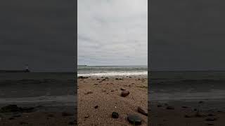 The North Sea at Berwick  Lovely beach at Spittal  great sounds [upl. by Nylikcaj48]