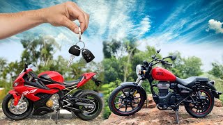 Unboxing of Scale 112 Model Royal Enfield Classic 350  Honda CBR  Yamaha R15  Ducati 1199 🏍️💨 [upl. by Nnaeinahpets]