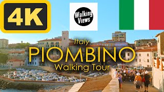 Piombino  Tuscany  Italy  Walking Tour  4K 60fps video with Captions CC [upl. by Deehan]