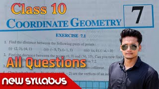 Class 10 Ex71 Q1 to Q10 Coordinate Geometry Chapter 7 maths NCERT NEW Syllabus CBSE Rajmith [upl. by Adnolahs]