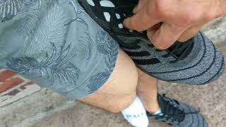 Adidas Busenitz Pure Boost Skateboarding Shoes Unboxing And Morning Walk1 [upl. by Pinkham734]