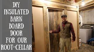 Installing our DIY Insulated Barn Board Door on our Root Cellar [upl. by Onra578]