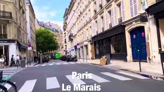 Paris city walks Le Marais Paris France 4K [upl. by Lirret974]